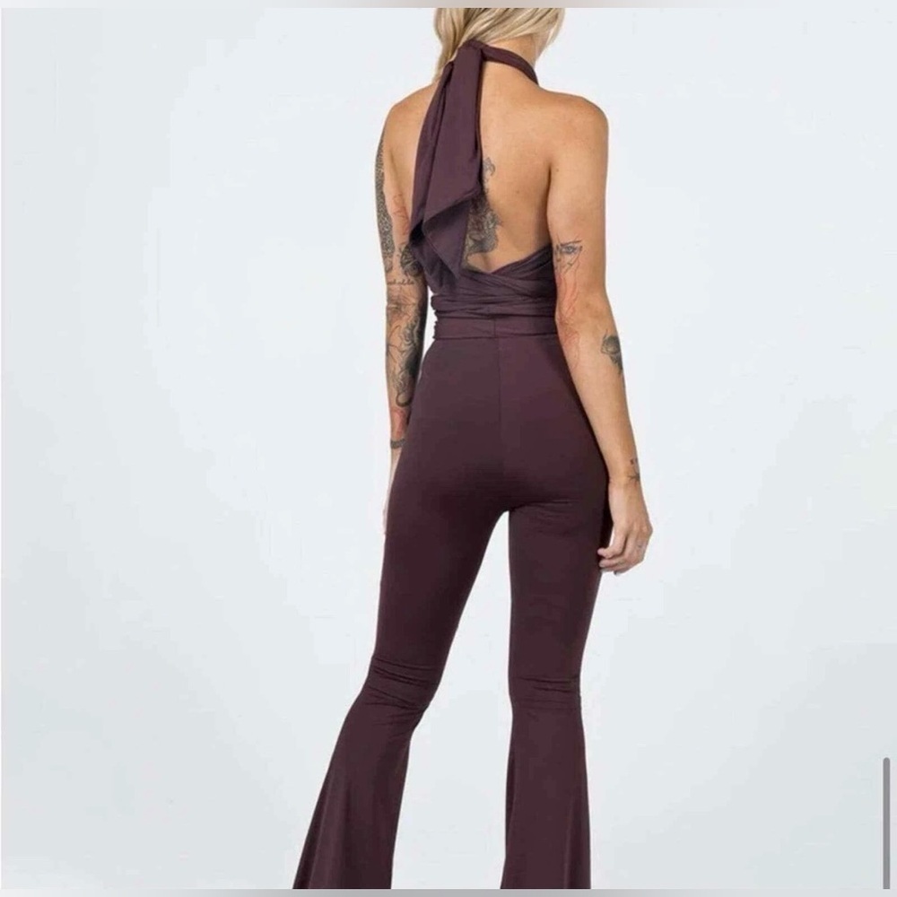 NWT Princess Polly Amalia Jumpsuit Brown, Size 2 - Picture 2 of 11